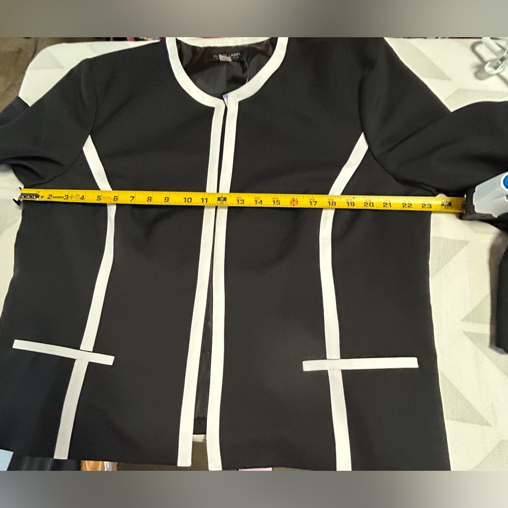 💛Black Label Blue and White Tailored Blazer - Picture 7 of 9